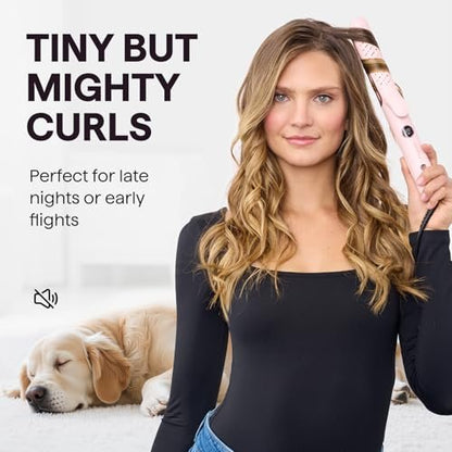 Wavytalk Airflow Styler Whirlwind Curl 2-in-1 Hair Straightener and Curler – Upgraded One Pass Curl Iron, Less Damage, Pink Avelisse