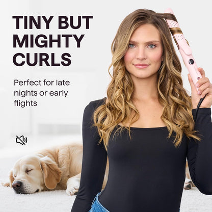 Wavytalk Airflow Styler Whirlwind Curl 2-in-1 Hair Straightener and Curler – Upgraded One Pass Curl Iron, Less Damage, Pink Avelisse