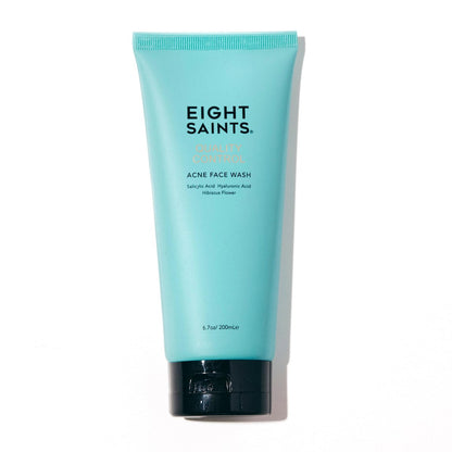 Eight Saints Quality Control Acne Face Wash – 2% Salicylic Acid, Hyaluronic Acid & Hibiscus Flower, 6.7 oz Avelisse