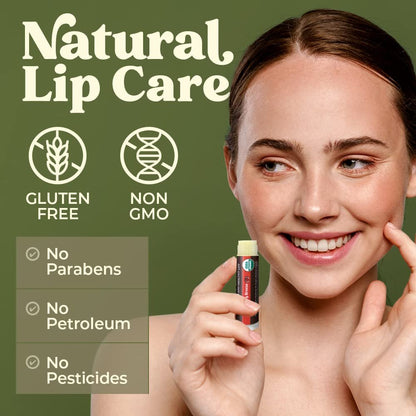 Earth's Daughter USDA Organic Lip Balm 12-Pack (2x 6-Packs) - Fruit Flavors, Beeswax, Coconut Oil, Vitamin E - Best Lip Repair Chapstick for Dry Cracked Lips - Moisturizing Lip Care Avelisse