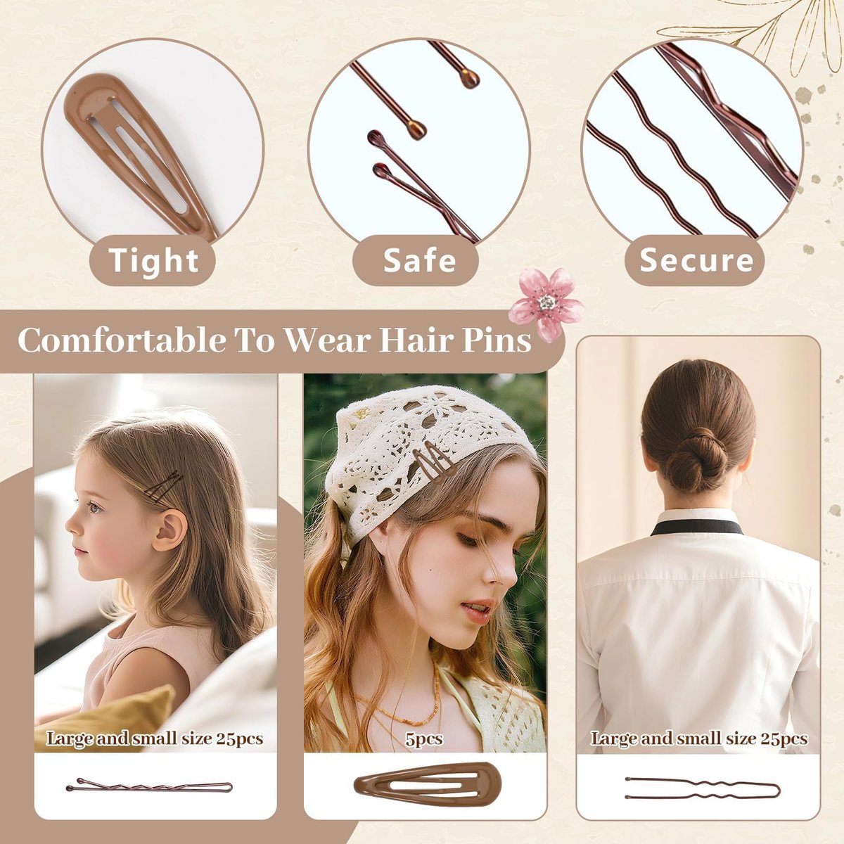 386-Piece Ballet Hair Styling Kit - Hair Wax Stick, Elastic Ties, Bobby Pins, U-Pins, Bun Nets, Combs, Loop Tools, Professional Dance Performance Kit with Storage Box Avelisse
