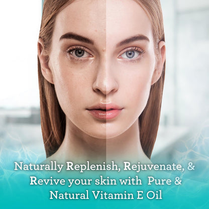 GuruNanda Pure & Natural Vitamin E Oil for Skin, Face, and Nails - 5,000 IU with D-Alpha Tocopherol & MCT Oil, Non-GMO & Vegan, 2 Fl Oz