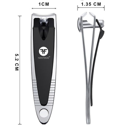 HANTEKAS 30-Piece Bulk Nail Clipper Set – Portable Toenail & Fingernail Clippers with Carbon Steel Blades, Black/Silver