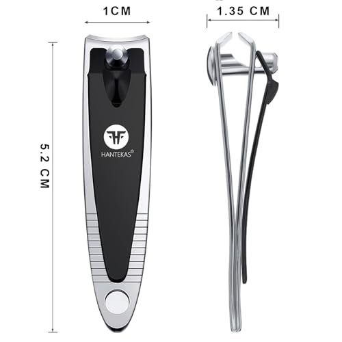 HANTEKAS 30-Piece Bulk Nail Clipper Set – Portable Toenail & Fingernail Clippers with Carbon Steel Blades, Black/Silver - görsel 10