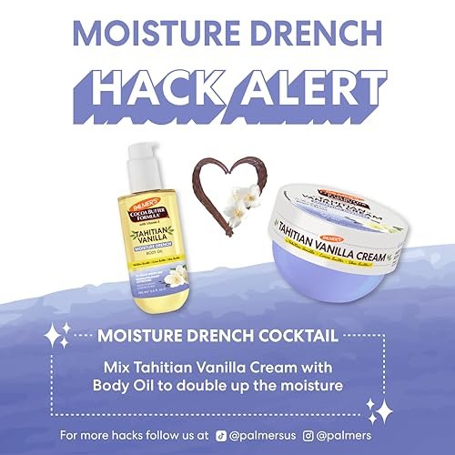 Palmer's Cocoa Butter Formula Body Cream with Tahitian Vanilla, 8.8 oz - 72 Hour Hydration, Shea Butter & Vitamin E, Dermatologist Approved - görsel 14