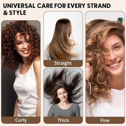 Vera Essence Bamboo Brush for Hair Growth – Natural Bristle Wooden Paddle Brush for Detangling, Reducing Breakage & Scalp Massage – Ergonomic Handle for Women & Men Avelisse