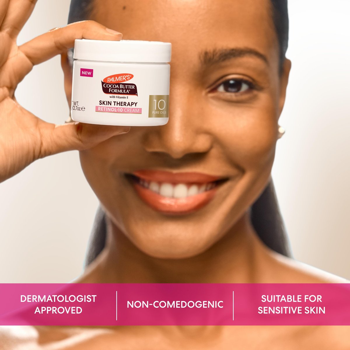 Palmer's Cocoa Butter Formula Face Cream with Retinol-10, Vitamin E & Hyaluronic Acid - 2.7 oz - Helps Reduce Fine Lines & Uneven Skin Tone, 48-Hour Moisture, Dermatologist Approved - görsel 11