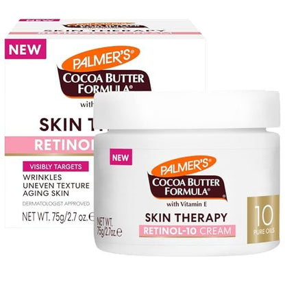 Palmer's Cocoa Butter Formula Face Cream with Retinol-10, Vitamin E & Hyaluronic Acid - 2.7 oz - Helps Reduce Fine Lines & Uneven Skin Tone, 48-Hour Moisture, Dermatologist Approved