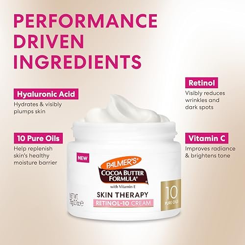Palmer's Cocoa Butter Formula Face Cream with Retinol-10, Vitamin E & Hyaluronic Acid - 2.7 oz - Helps Reduce Fine Lines & Uneven Skin Tone, 48-Hour Moisture, Dermatologist Approved - görsel 8