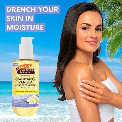 Palmer's Cocoa Butter Formula Body Oil with Tahitian Vanilla, 6.5 oz - 72-Hour Hydration, Shea Butter & Vitamin E for Softer Skin, Dermatologist Approved Avelisse
