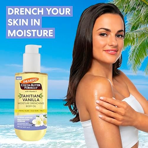 Palmer's Cocoa Butter Formula Body Oil with Tahitian Vanilla, 6.5 oz - 72-Hour Hydration, Shea Butter & Vitamin E for Softer Skin, Dermatologist Approved Avelisse