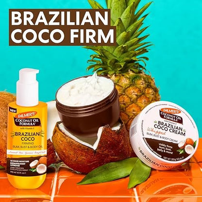 Palmer's Coconut Oil Formula Brazilian Coco Firming Body Oil with Vitamin E, 6.5 Fl Oz - Skin Tightening & Firming for Bum, Bust & Belly, 48Hr Moisture Avelisse