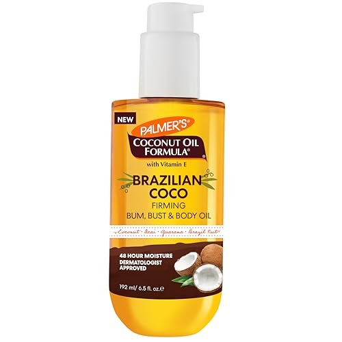 Palmer's Coconut Oil Formula Brazilian Coco Firming Body Oil with Vitamin E, 6.5 Fl Oz - Skin Tightening & Firming for Bum, Bust & Belly, 48Hr Moisture Avelisse