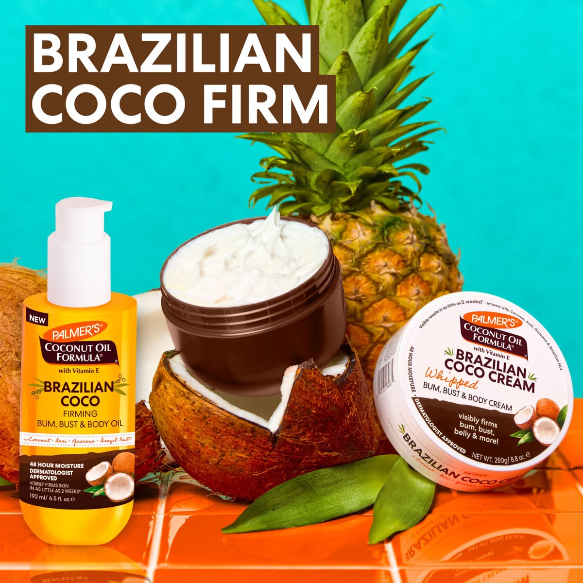 Palmer's Coconut Oil Formula Brazilian Coco Firming Body Oil with Vitamin E, 6.5 Fl Oz - Skin Tightening & Firming for Bum, Bust & Belly, 48Hr Moisture Avelisse