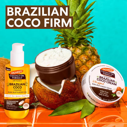 Palmer's Coconut Oil Formula Brazilian Coco Firming Body Oil with Vitamin E, 6.5 Fl Oz - Skin Tightening & Firming for Bum, Bust & Belly, 48Hr Moisture Avelisse