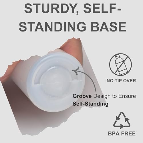 Translucent Squeeze Plastic Bottles with Flip Top Caps – 2 oz TSA Approved Set of 3 – Chemical Resistant, FDA Compliant – Ideal for Cosmetics, Shampoo, Conditioner & DIY Projects - görsel 12