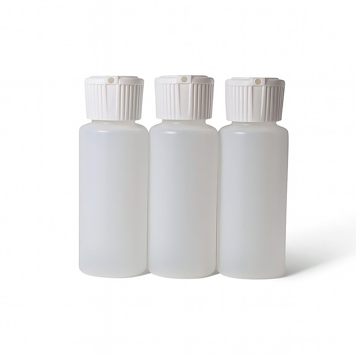 Translucent Squeeze Plastic Bottles with Flip Top Caps – 2 oz TSA Approved Set of 3 – Chemical Resistant, FDA Compliant – Ideal for Cosmetics, Shampoo, Conditioner & DIY Projects - görsel 1