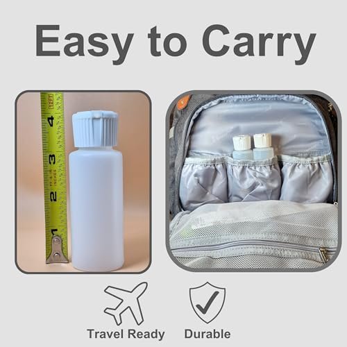 Translucent Squeeze Plastic Bottles with Flip Top Caps – 2 oz TSA Approved Set of 3 – Chemical Resistant, FDA Compliant – Ideal for Cosmetics, Shampoo, Conditioner & DIY Projects - görsel 14
