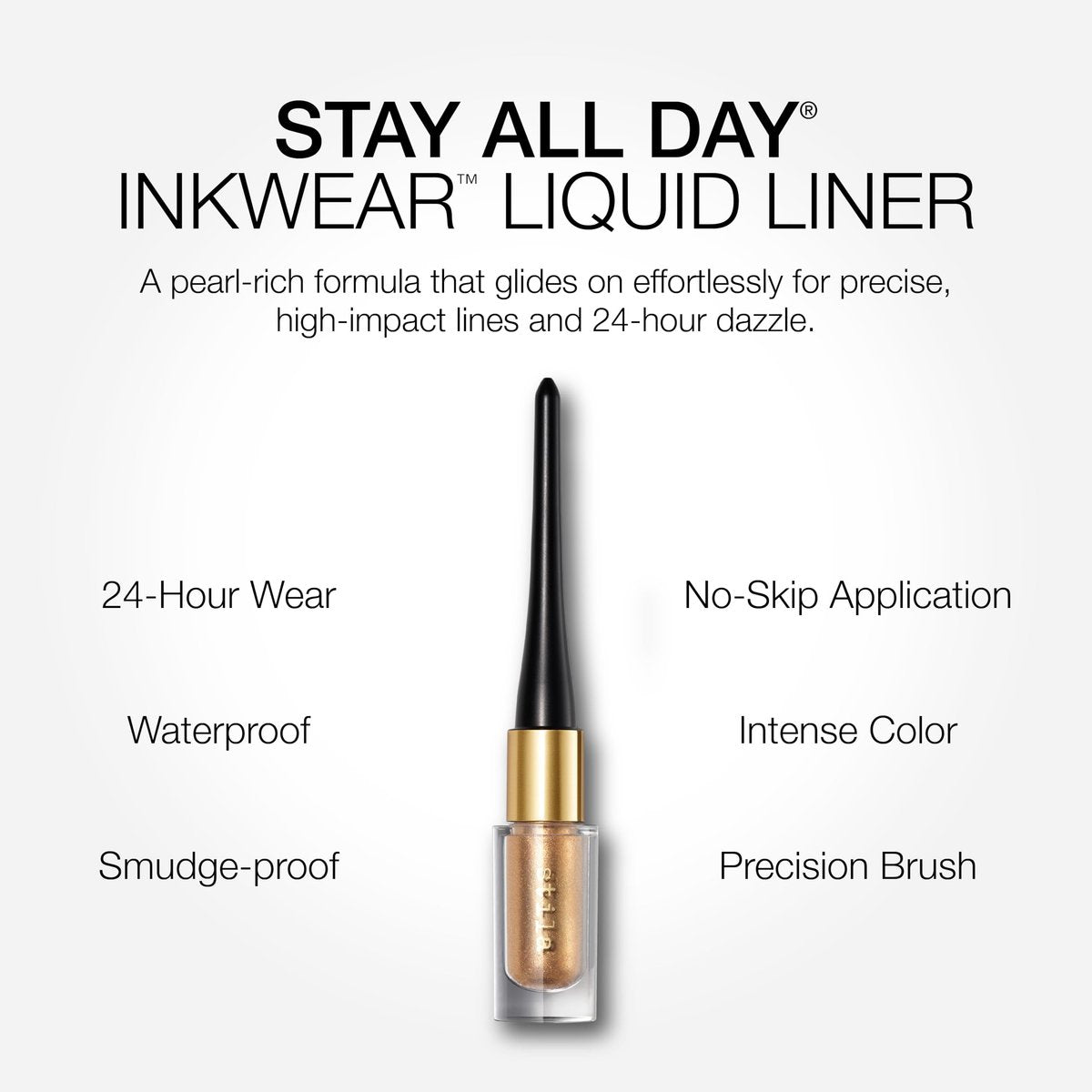 STAY ALL DAY Inkwear Liquid Eye Liner - Goldie Luxe | Long-Lasting, Waterproof Eyeliner - görsel 10