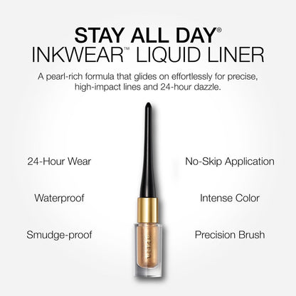 STAY ALL DAY Inkwear Liquid Eye Liner - Goldie Luxe | Long-Lasting, Waterproof Eyeliner