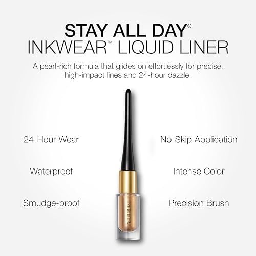 STAY ALL DAY Inkwear Liquid Eye Liner - Goldie Luxe | Long-Lasting, Waterproof Eyeliner - görsel 9