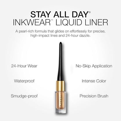 STAY ALL DAY Inkwear Liquid Eye Liner - Goldie Luxe | Long-Lasting, Waterproof Eyeliner