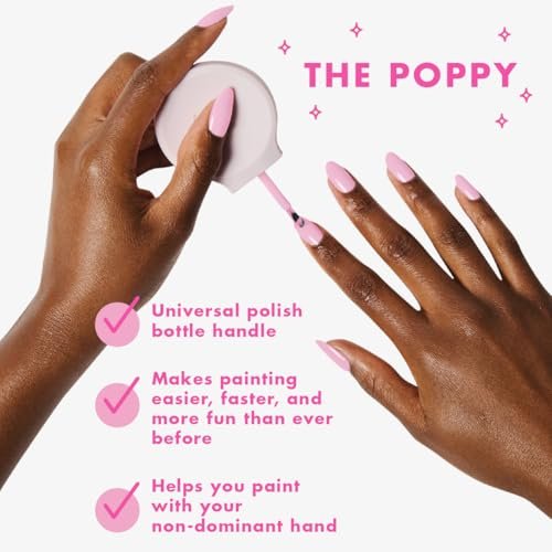 Olive & June Gel Mani System Set – Complete At-Home Gel Nail Kit with LED Lamp, Peel-Off Base Coat, Top Coat, Cuticle Serum & The Poppy (15-Free, Vegan, Cruelty-Free) Avelisse