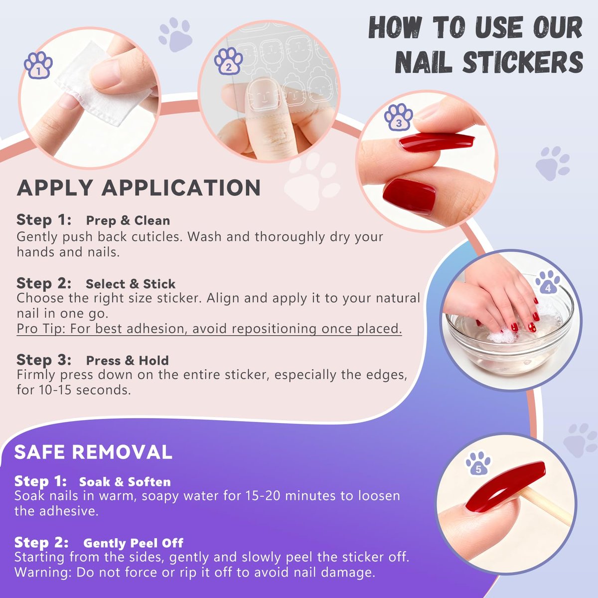 Jolly Snaps XS Non-Toxic Nail Adhesive Tabs for Kids | 480 PCS Extra Strong Sticky Tabs for Press On Nails | Ultra Thin & Easy to Use | 20 Sheets Nail Glue Tabs - görsel 11