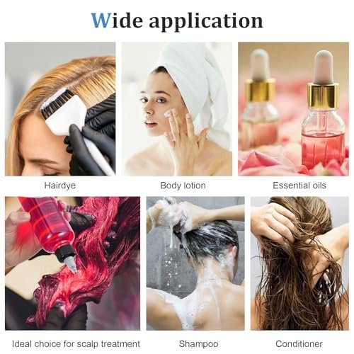 SynHHergyx 2 Pack Applicator Bottle for Hair 8.5oz Hair Oil Container Plastic Hairs Color Dispenser for Salon Stylist Twist-On Top Tip Cap with Clear Graduated Scale - görsel 12