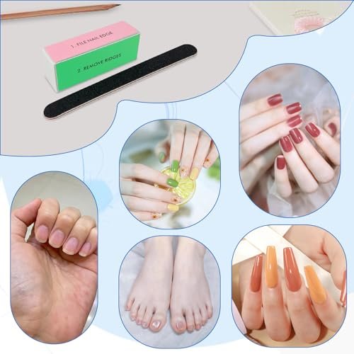 Black Nail File and Buffer - Large Square Sponge Manicure Tool for Nail Grinding and Care - görsel 10
