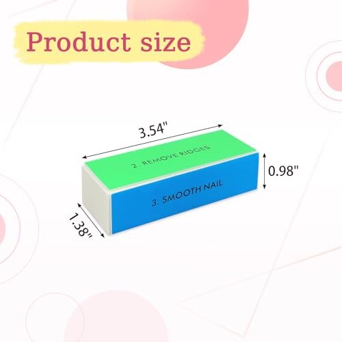 12-Piece White Sponge Nail Buffer Block, 4-Way Nail File and Buffer for Nail Care, Ideal for Salon and Home Manicures - görsel 12