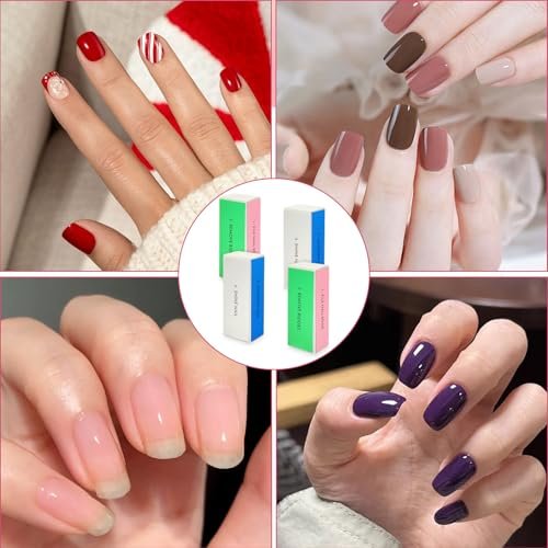 4-Piece Large Square Sponge Nail Buffer Block Set - 4-Way Nail File and Buffer for Smoothing and Polishing, Professional Nail Care for Salon and Home Use - görsel 10
