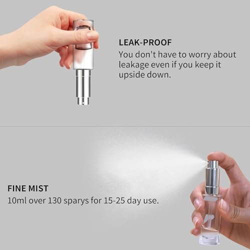 MUB 10ml Perfume Travel Refillable Atomizer Bottle - Leak-Proof Glass Spray Bottle for Cologne, Mini Empty Portable Pocket Atomizer (Aluminum, 0.3 oz) - görsel 11