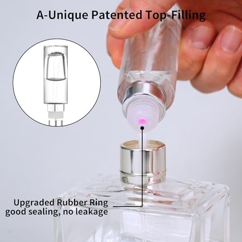 MUB 10ml Perfume Travel Refillable Atomizer Bottle - Leak-Proof Glass Spray Bottle for Cologne, Mini Empty Portable Pocket Atomizer (Aluminum, 0.3 oz) - görsel 13