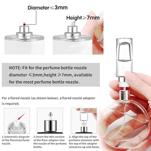 MUB 10ml Perfume Travel Refillable Atomizer Bottle - Leak-Proof Glass Spray Bottle for Cologne, Mini Empty Portable Pocket Atomizer (Aluminum, 0.3 oz) - görsel 9