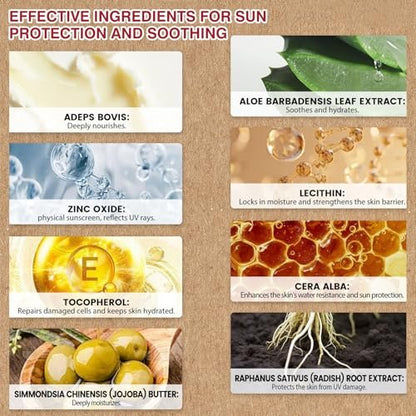 Beef Tallow Sunscreen SPF 50 with Zinc Oxide – Non-Toxic, Reef-Safe Mineral Sunblock for Body & Face, Non-Greasy, 3.5 oz Avelisse