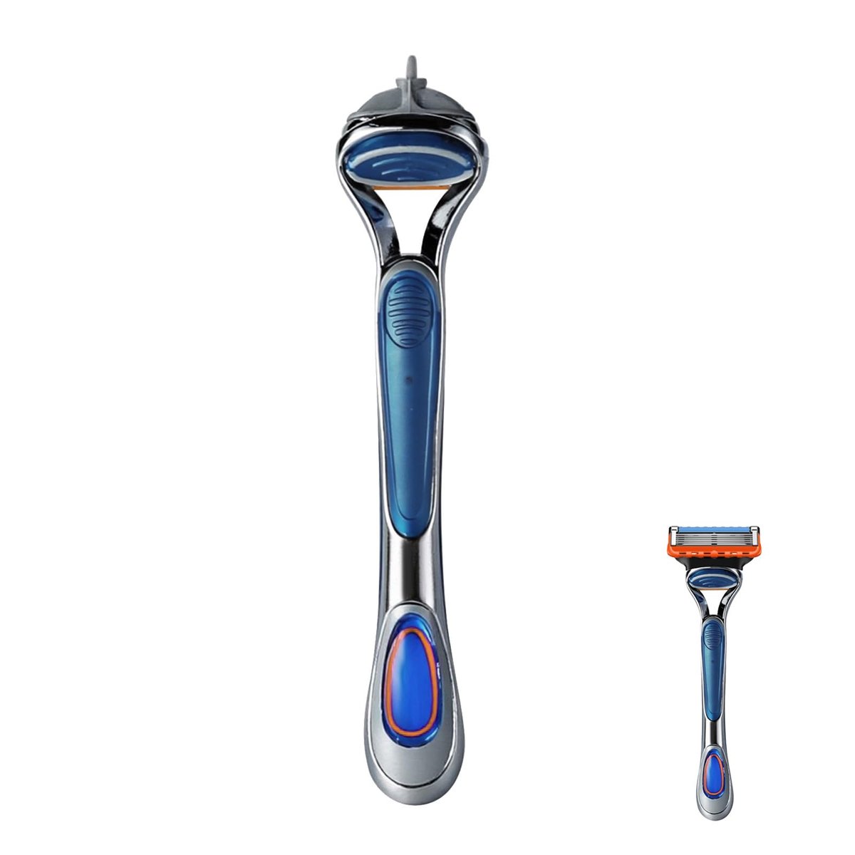 Replacement Razor Handle Compatible with Gillette Fusion5 – Non-Slip Ergonomic Design, Blue (1 Pack) - görsel 1