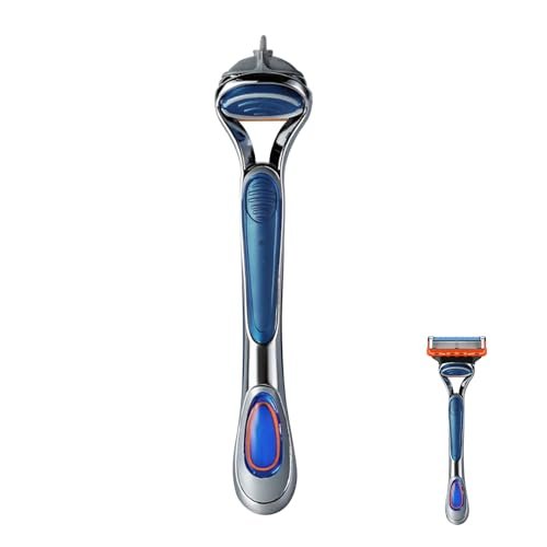 Replacement Razor Handle Compatible with Gillette Fusion5 – Non-Slip Ergonomic Design, Blue (1 Pack) - görsel 2