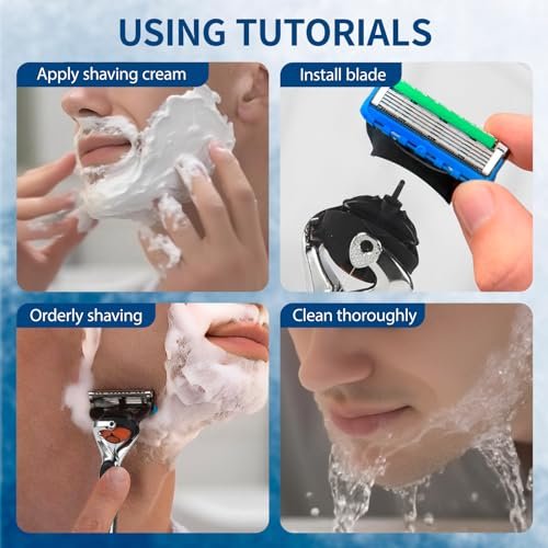 Replacement Handle Compatible with Gillette Fusion5 Razors for Men – Non-Slip Ergonomic Comfort Glide Razor Handle (1 Pack, Black) - görsel 12