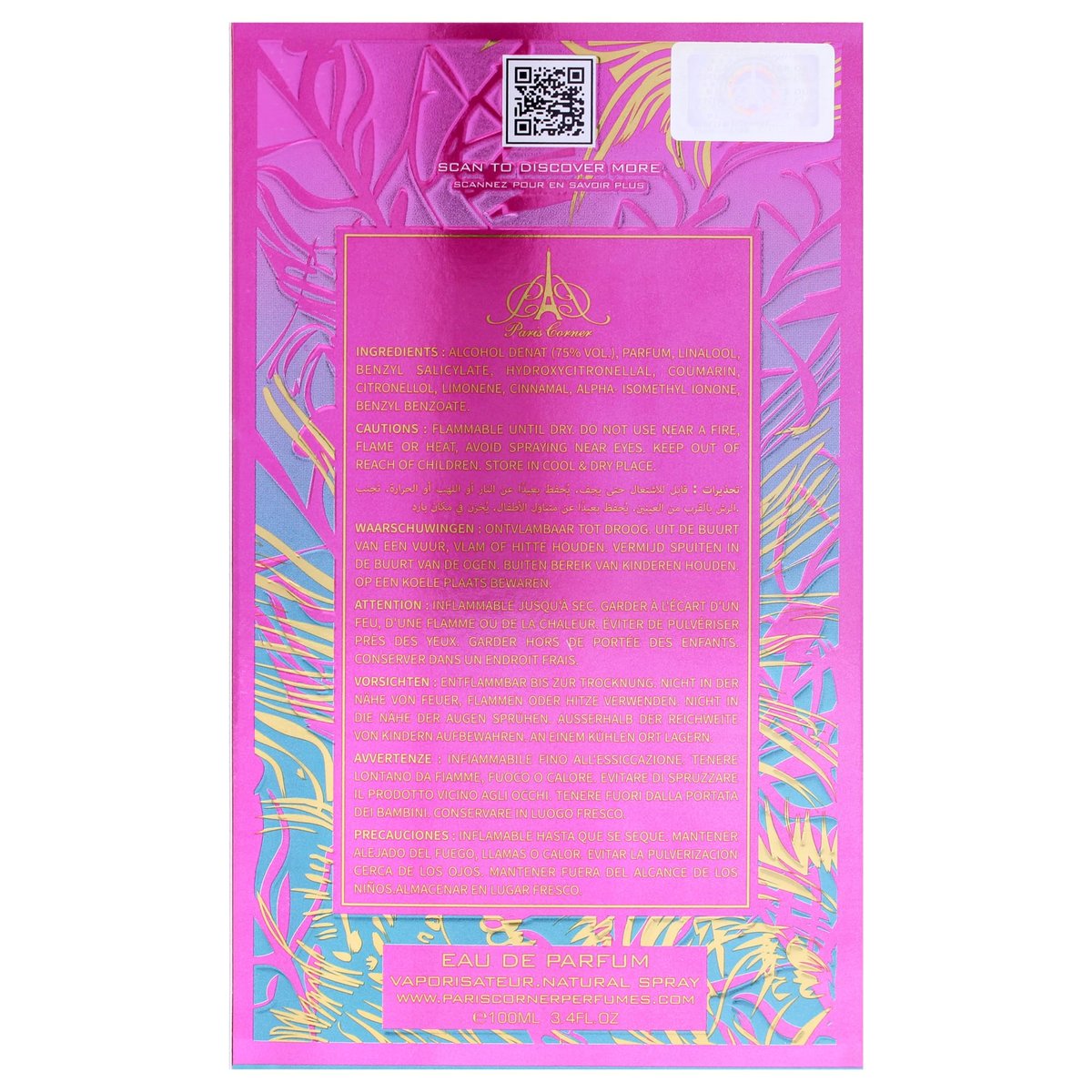 Paris Corner Khair - Confection Eau de Parfum for Unisex - 3.4 oz EDP Spray Avelisse
