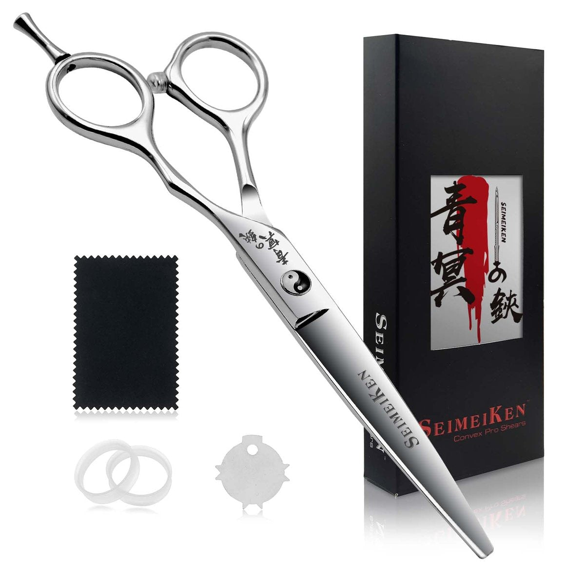Professional Hair Cutting Scissors - 6" Japanese 440C Stainless Steel Shears with Convex Blade for Ultra-Sharp Smooth Cuts - Ideal for Hairdressing, Barbers, Salon & Home Stylists Avelisse