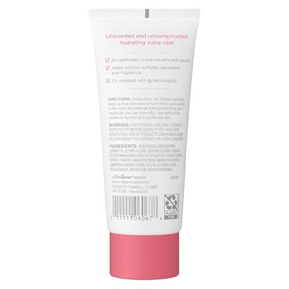 Dove Ultra Gentle Unscented Vulva Balm for Women - Hydrates Dry Intimate Skin, Perfect for Menopause, 3 oz