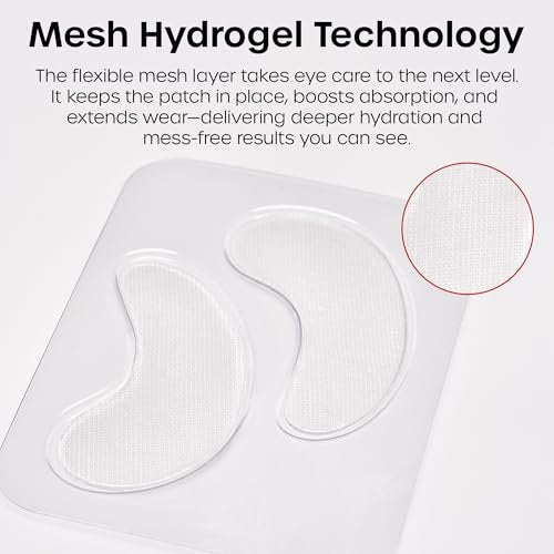 The Man Mesh Hydrogel Under Eye Patches for Men – Cooling, Hydrating & Firming Eye Masks for Dark Circles & Puffiness – Anti-Aging Patches with Hyaluronic Acid, Collagen & Vitamin E (6 Pairs) - görsel 12