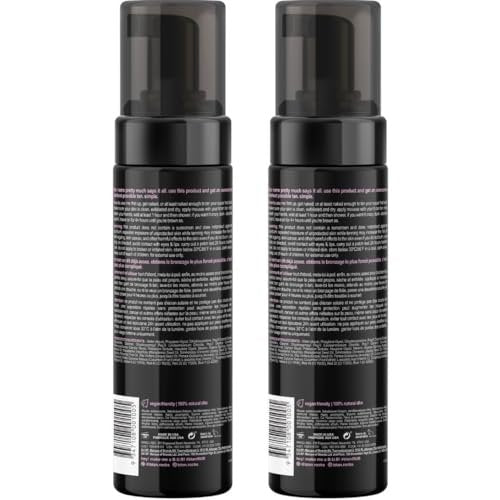 b.tan Ultra Dark Self Tanner Mousse - 1 Hour Express Sunless Tanning Foam, Golden Bronzing Glow for Face & Body, No Fake Tan Smell, 6.7 Fl Oz (Pack of 2) Avelisse