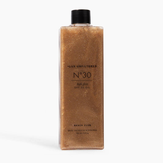 + Lux Unfiltered High Gloss N°30 Shimmer Body Oil SPF 30 - Instant Bronze Shimmering Body Oil with Broad Spectrum Sunscreen, Jojoba & Grapeseed Oil, Oxybenzone Free - 5 Fl Oz Avelisse