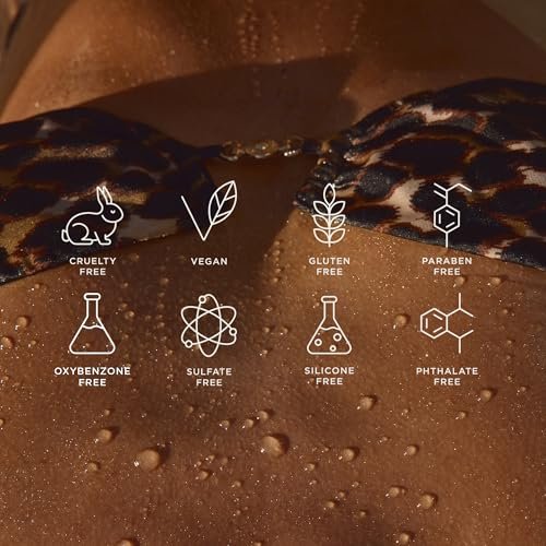 + Lux Unfiltered High Gloss N°30 Shimmer Body Oil SPF 30 - Instant Bronze Shimmering Body Oil with Broad Spectrum Sunscreen, Jojoba & Grapeseed Oil, Oxybenzone Free - 5 Fl Oz Avelisse