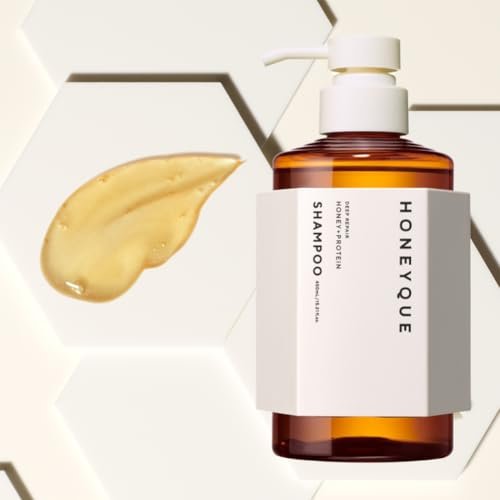 HONEYQUE Deep Repair Moist Shampoo 450ml - Moisturizing Shampoo for Damaged Hair with Manuka Honey & Protein Complex, Frizz Control & Hair Repair, Japanese Salon-Quality Avelisse