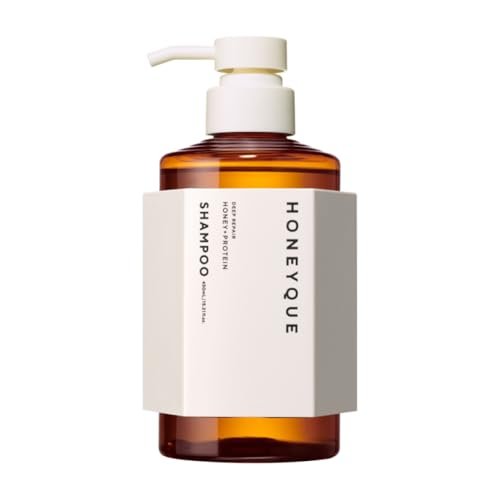 HONEYQUE Deep Repair Moist Shampoo 450ml - Moisturizing Shampoo for Damaged Hair with Manuka Honey & Protein Complex, Frizz Control & Hair Repair, Japanese Salon-Quality Avelisse