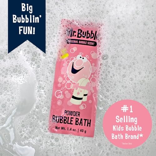 Mr. Bubble Retro Powder Bubble Bath Packet - Original Bubble Gum Scent, 1.4 oz (Pack of 12) Avelisse