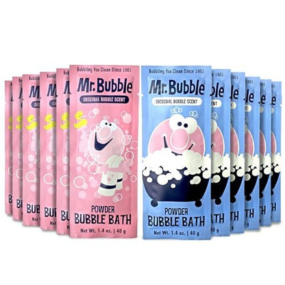 Mr. Bubble Retro Powder Bubble Bath Packet - Original Bubble Gum Scent, 1.4 oz (Pack of 12) Avelisse